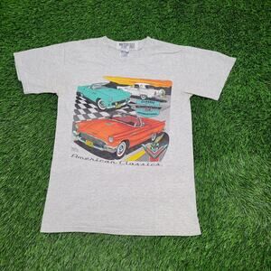 Vintage American Classics Cars Shirt Small 17x25 Ford Thunderbirds